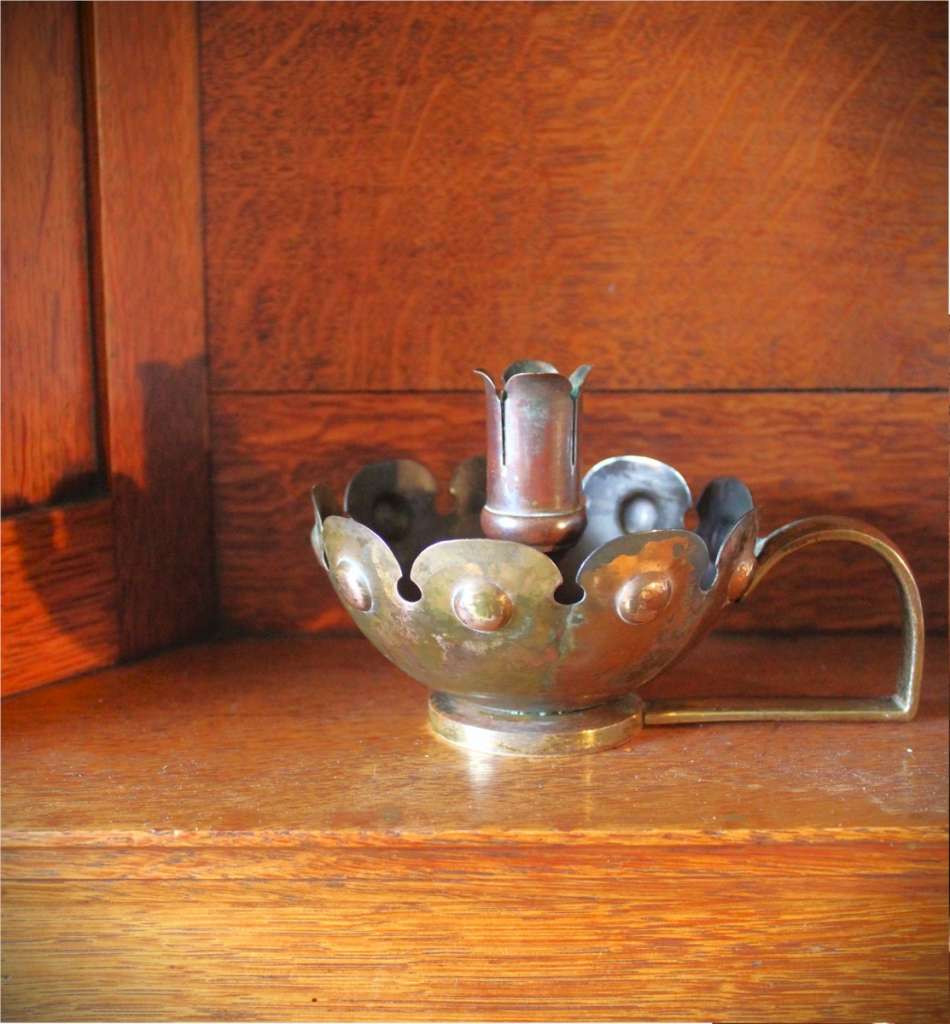 Good arts and crafts copper, brass chamberstick