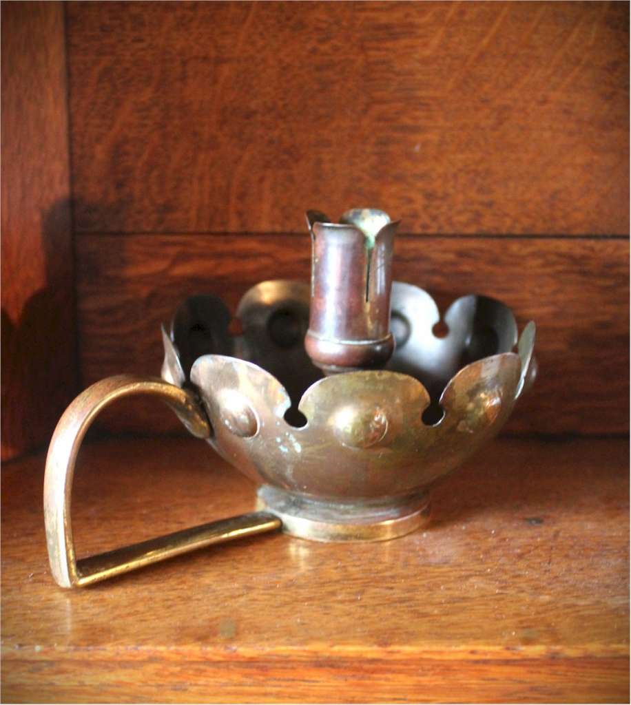 Good arts and crafts copper, brass chamberstick