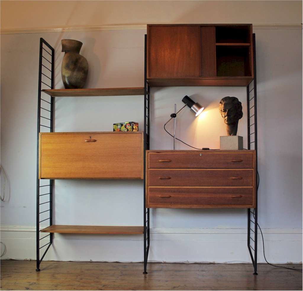 Teak Ladderax shelving system by Staples c1960's Art Furniture