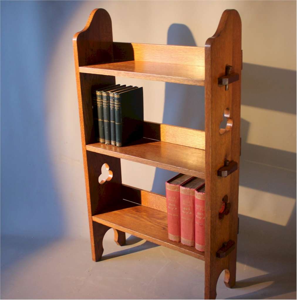 Arts & Crafts oak bookcase retailed by Liberty & Co as 