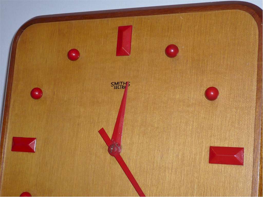 Mid Century English electric wall clock by Smiths Clocks Art Furniture