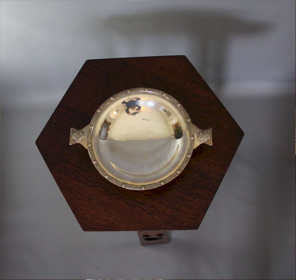 Silver Plated Quaich bowl by Davis & Sons Glasgow