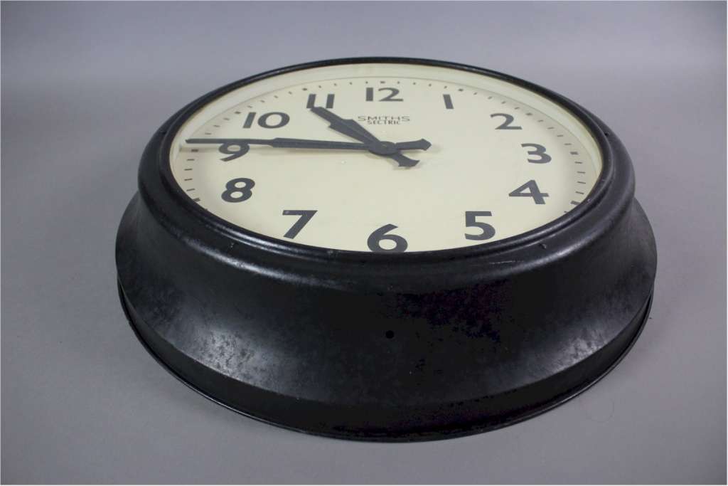 Large Smiths Sectric Factory clock 1940's CLOCKS Art Furniture