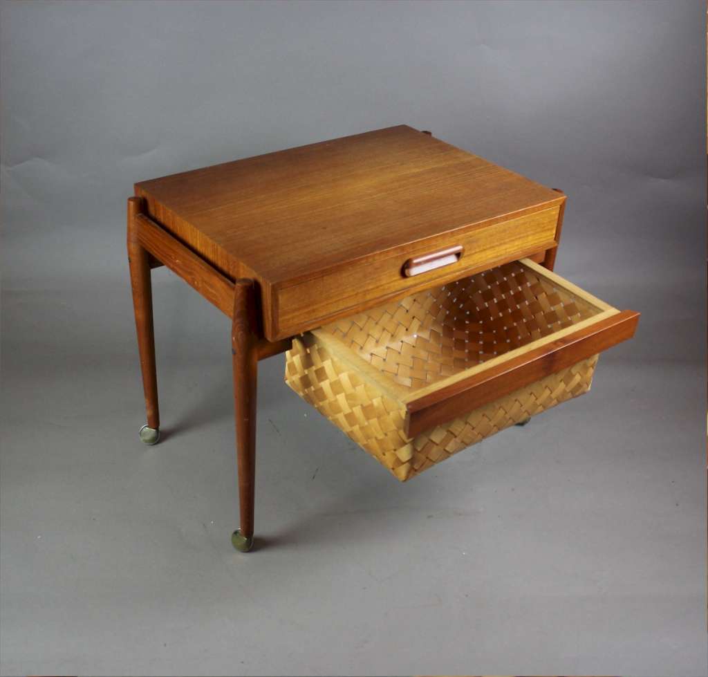 Mid-Century Teak sewing box / table c1950. | | Art Furniture