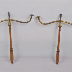 Pair of Edwardian Barristers wig & gown hangers