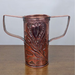 Arts and crafts 2 handle copper vase