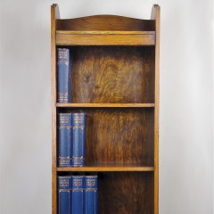 Heals narrow bookcase in oak