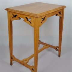  Arts and crafts side table with birds in flight