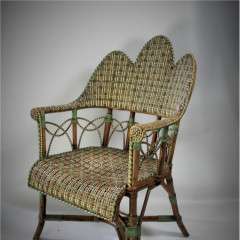  French c1900 conservatory armchair with Moorish influence
