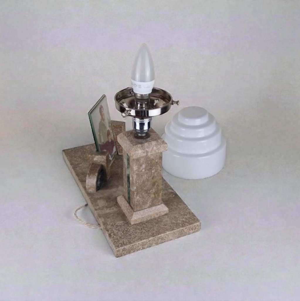 Art Deco lamp incorporating a picture frame