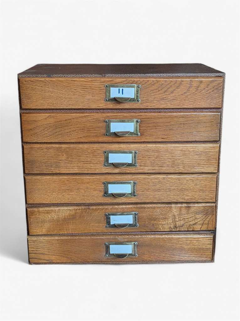 Tabletop filing cabinet No 2 holds A4 paper