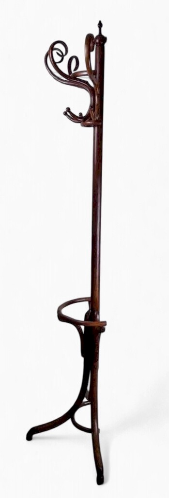 Half round bentwood hatstand in beech
