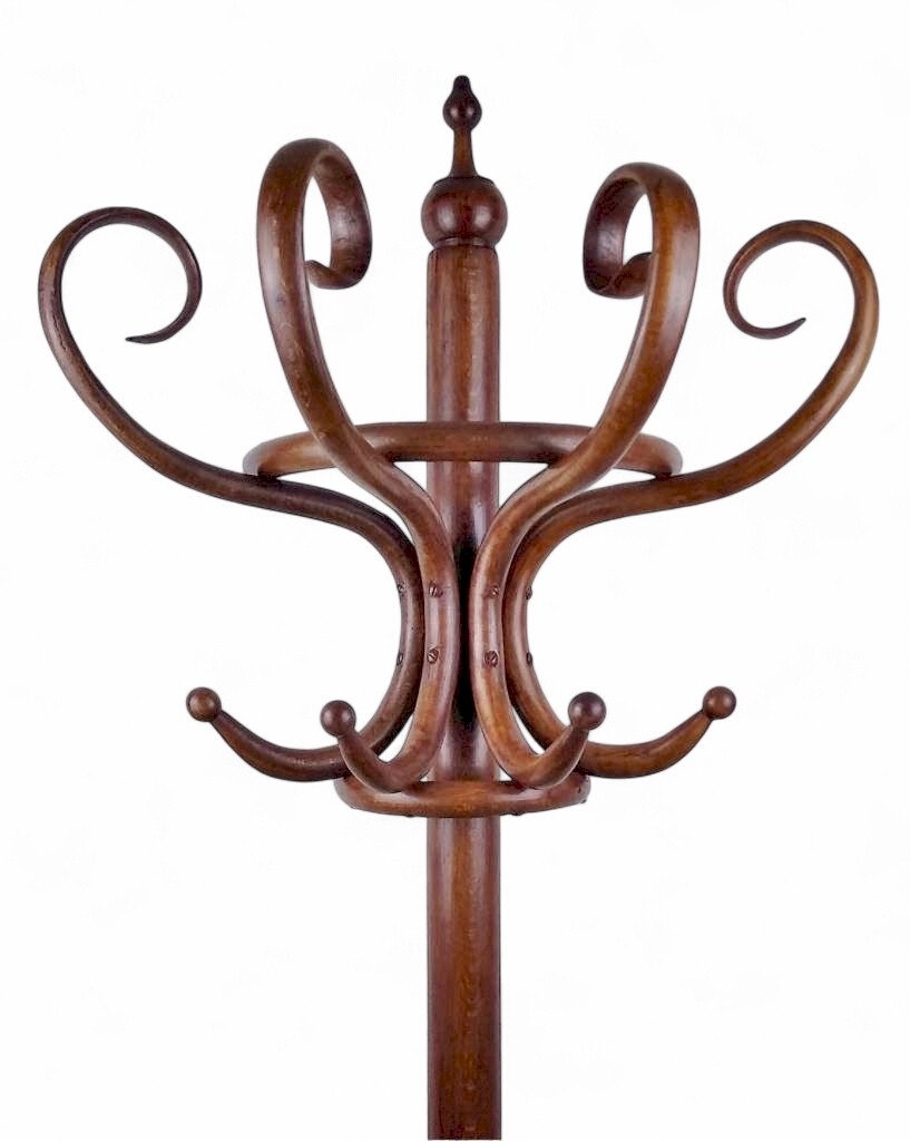 Half round bentwood hatstand in beech