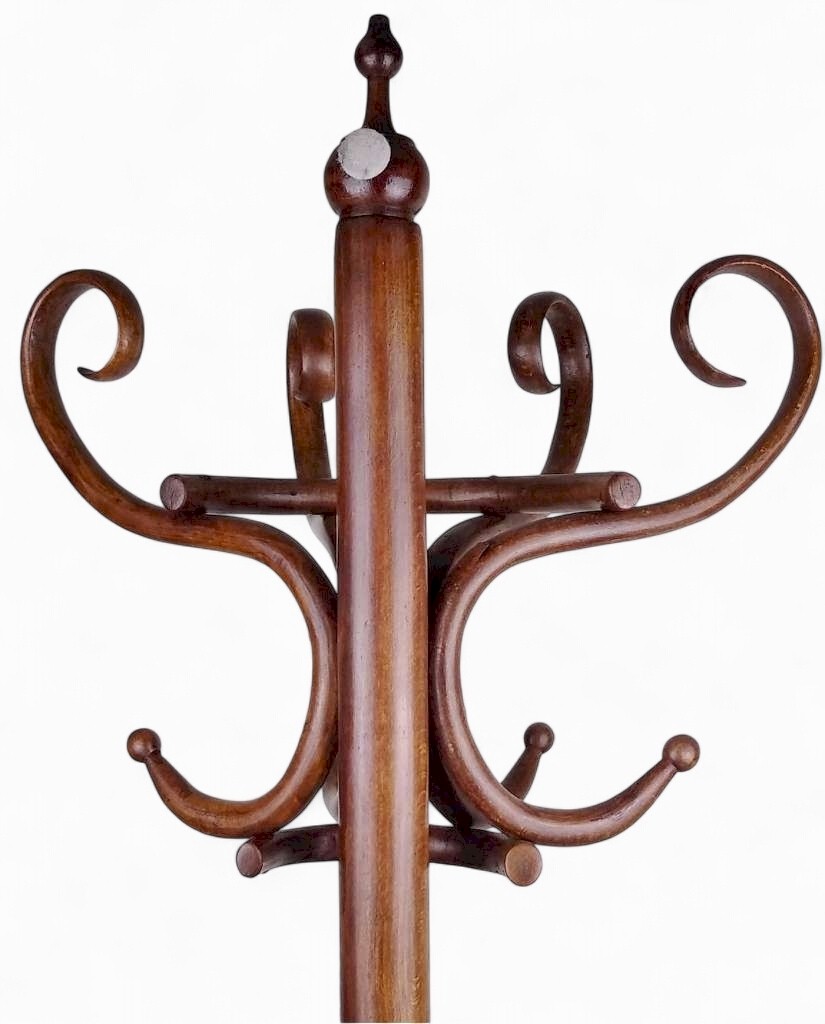 Half round bentwood hatstand in beech