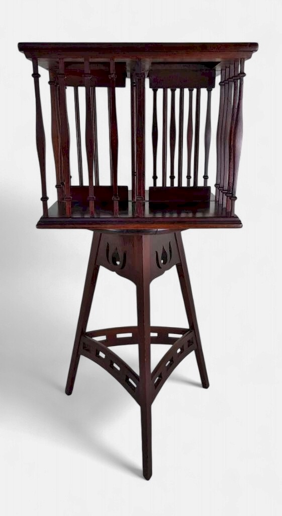 S & P arts and crafts revolving bookcase