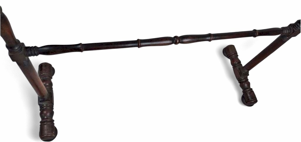 Late Victorian 19th Century towel rail in mahogany