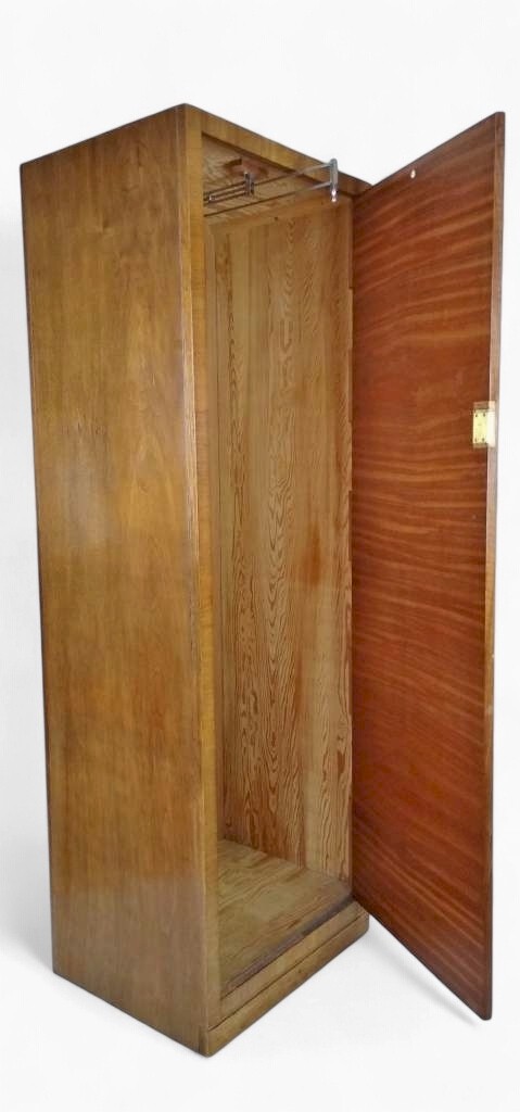 Heals narrow wardrobe in figured walnut