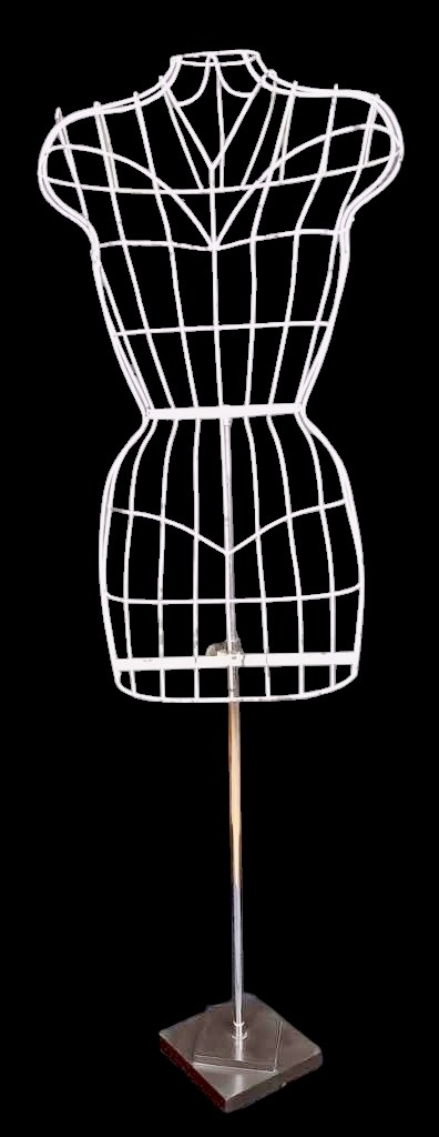 1930's wirework female mannequin on stand