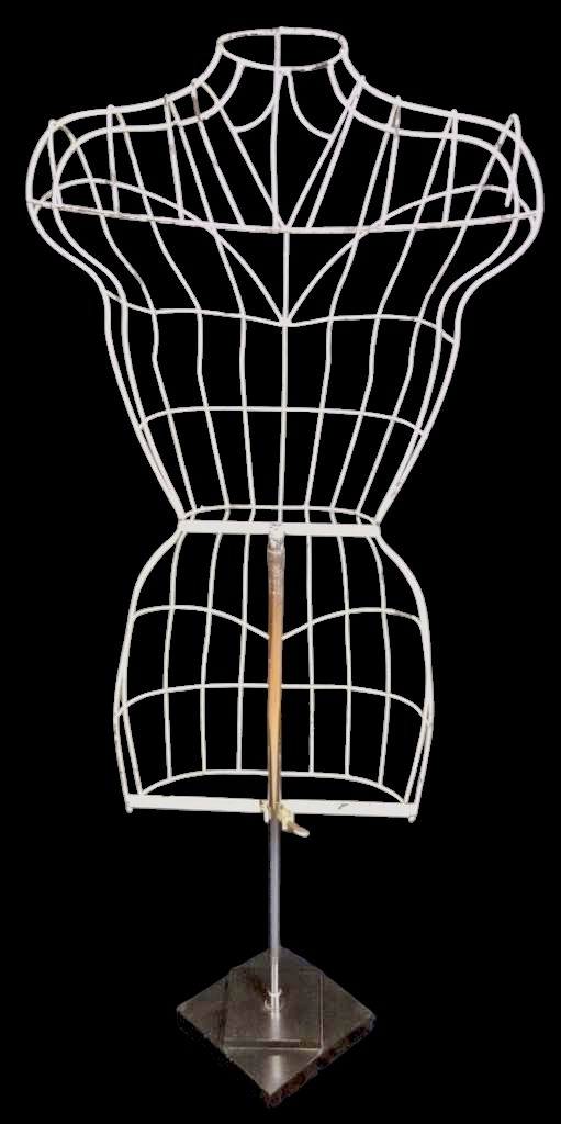 1930's wirework female mannequin on stand