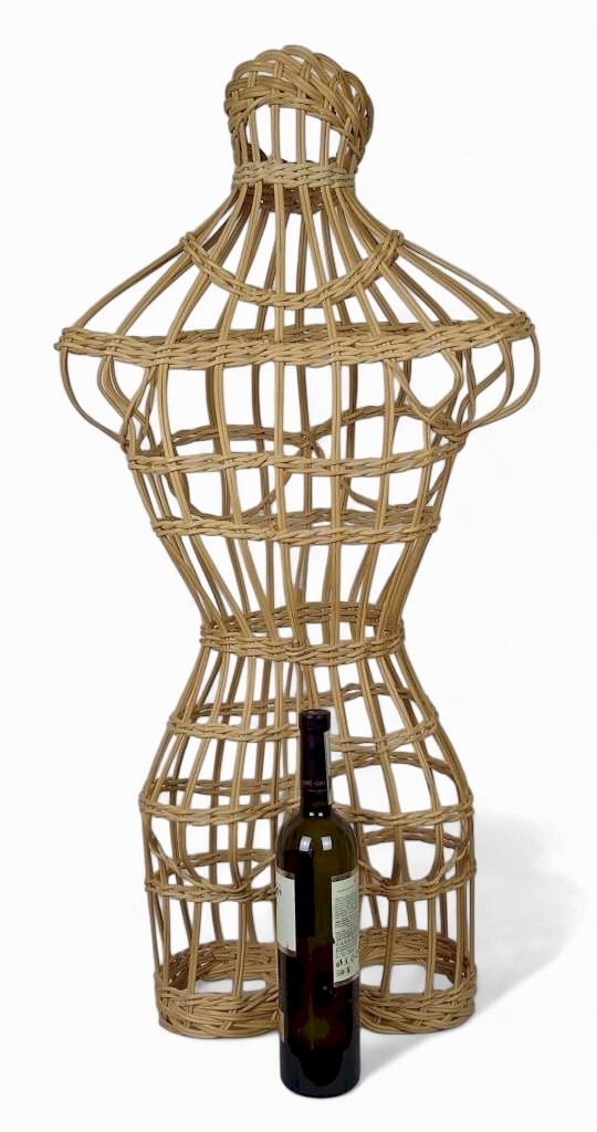 Mid Century wicker mannequin female form