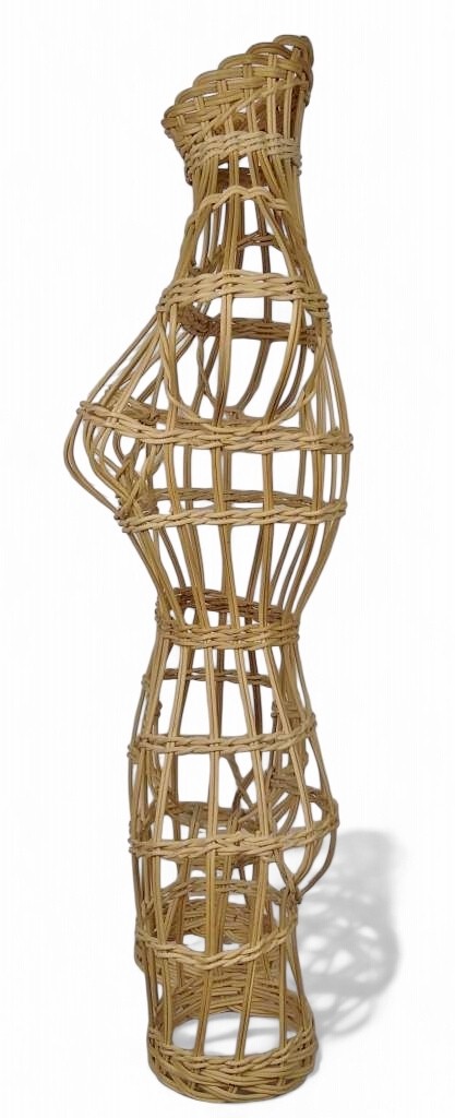 Mid Century wicker mannequin female form