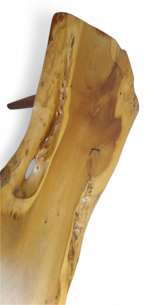 Live edge Mid Century coffee table by Reynolds of Ludlow