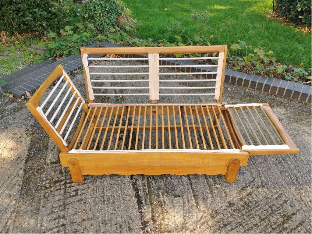 Heal & Son sofa bed in weathered oak