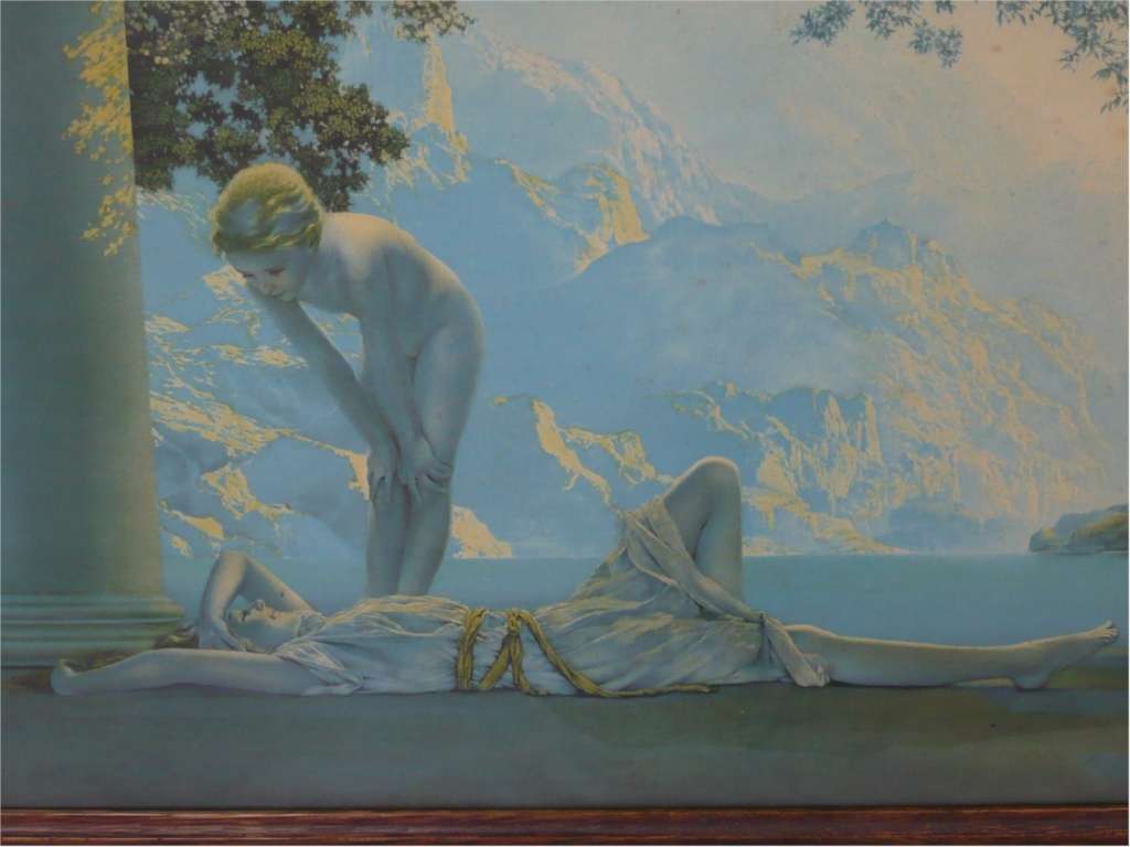 1920's/1930's Maxfield Parrish print in original frame