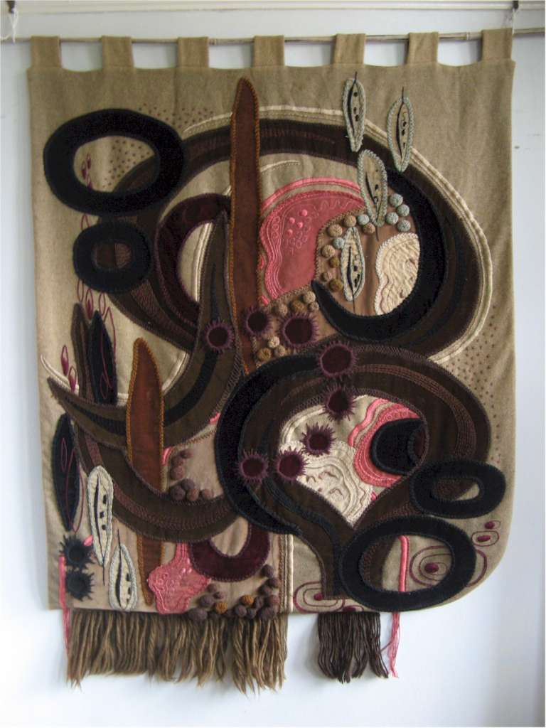 1960's applique wall hanging