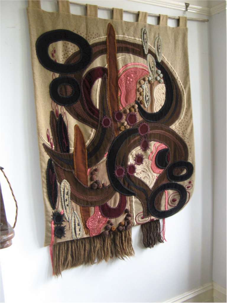 1960's applique wall hanging