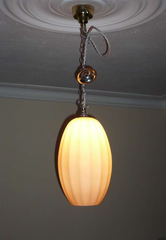 Art Deco glass ceiling light