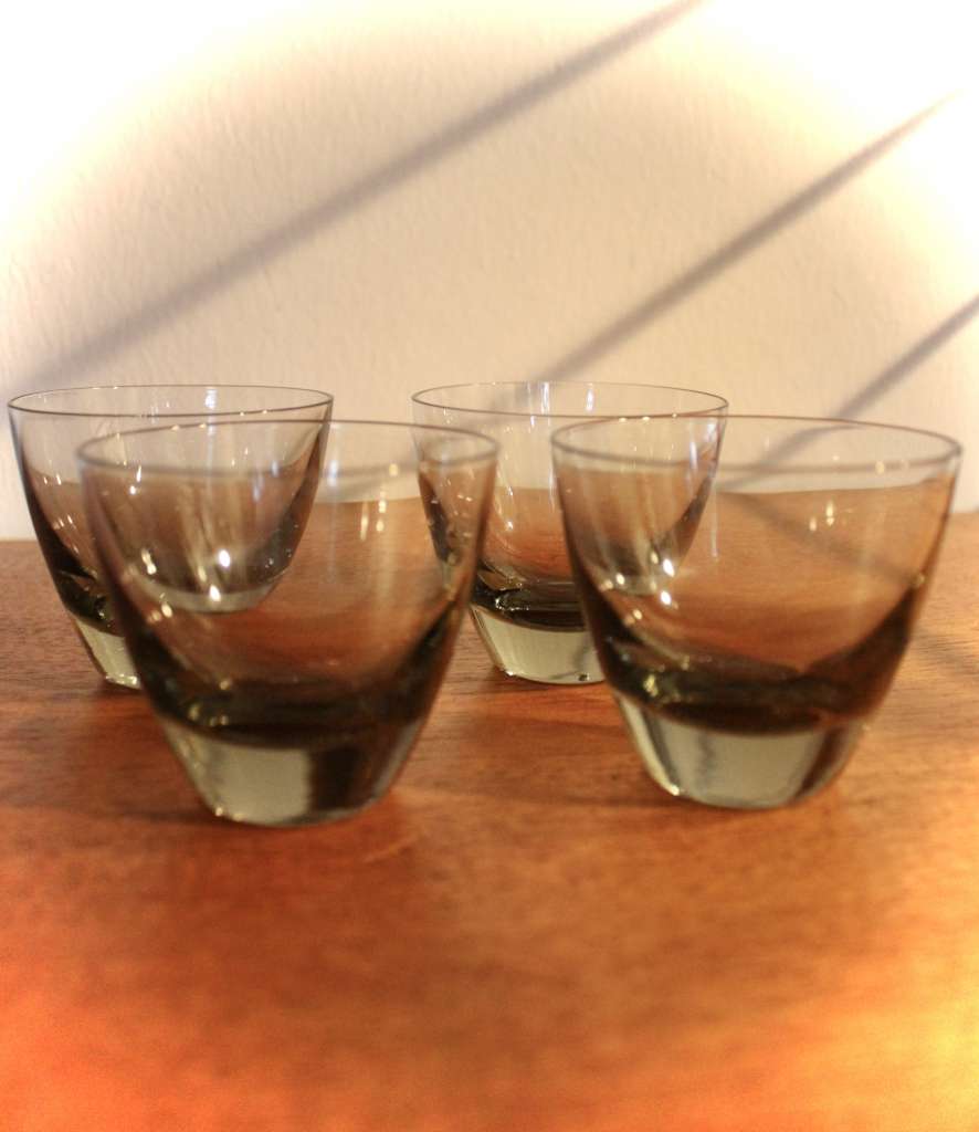4 smoked tumblers Holmegaard