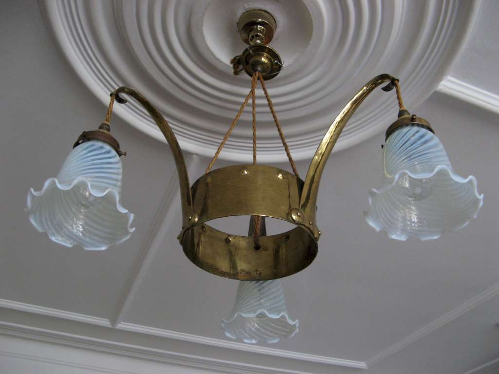 Arts and Crafts brass ceiling light Lighting / Hanging Art Furniture