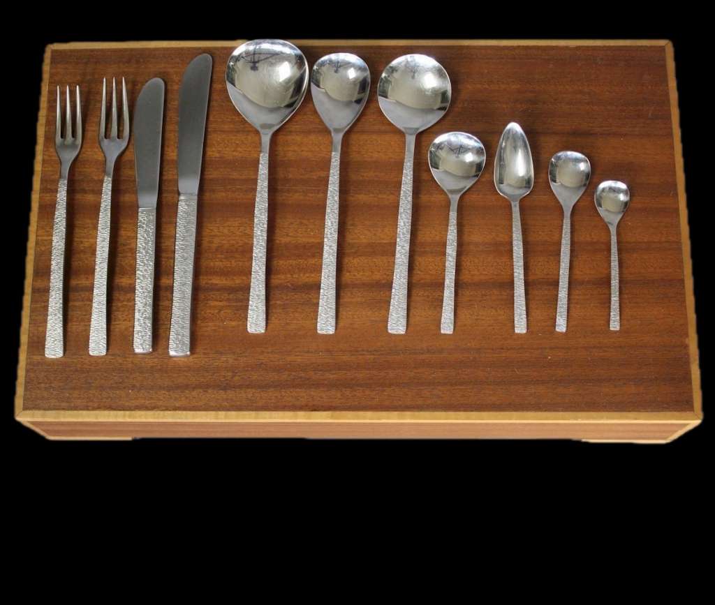 Vintage Canteen Of Cutlery By Viners Of Sheffield Designed By Gerald Benney