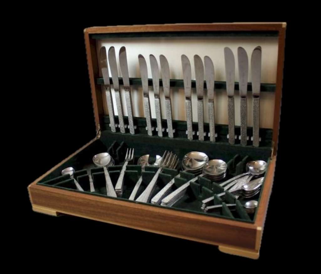 Vintage Canteen Of Cutlery By Viners Of Sheffield Designed By Gerald Benney