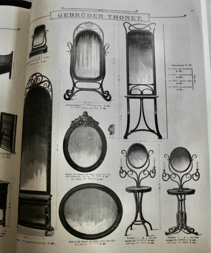 Thonet Bentwood Cheval mirror