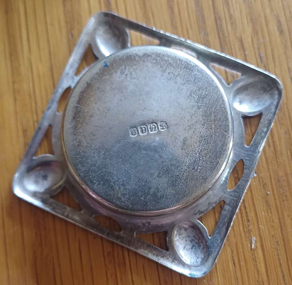Edwardian silver plated pair of salts