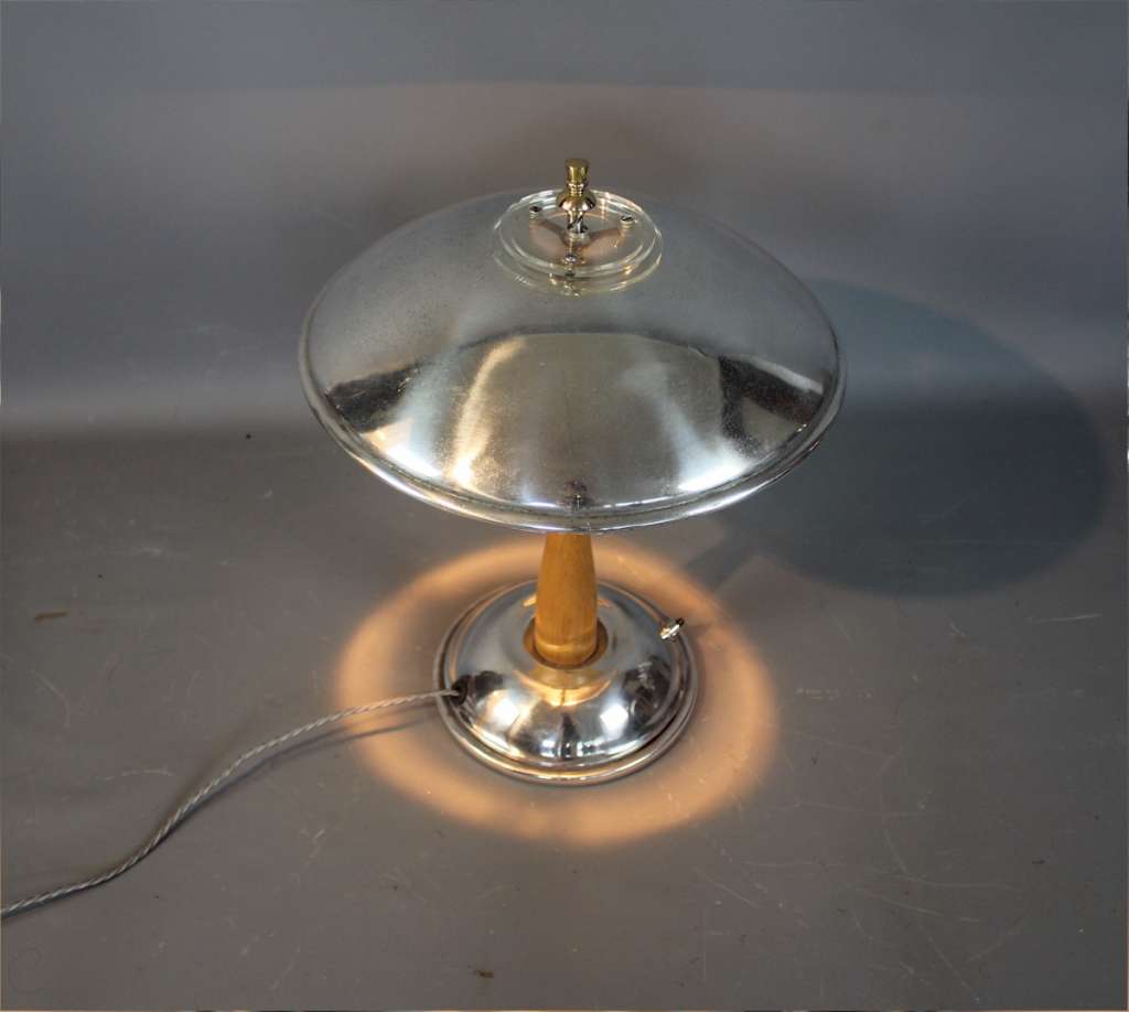 Art Deco French mushroom table lamp