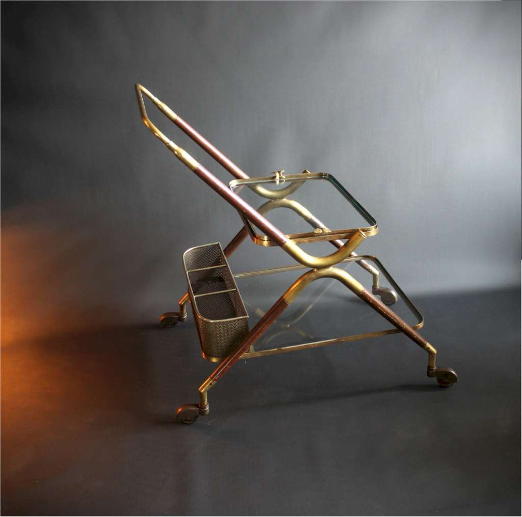 Mid-century Drinks Trolley attributed to Cesare Lacca, Italy c.1950s