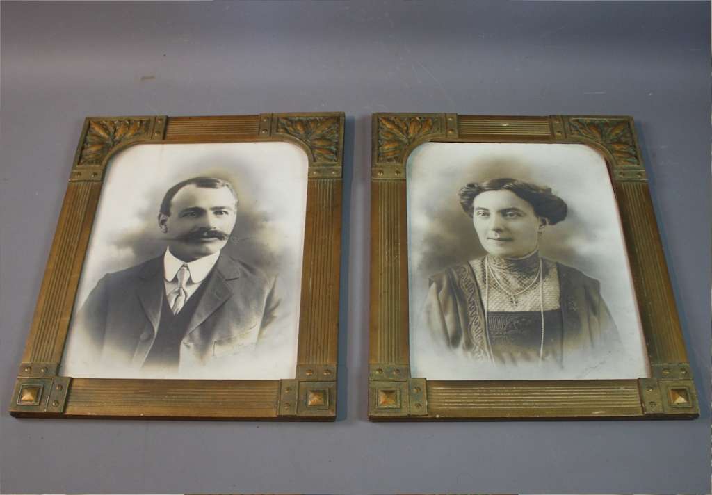 Wonderful Nouveau frames with Nantes couple.