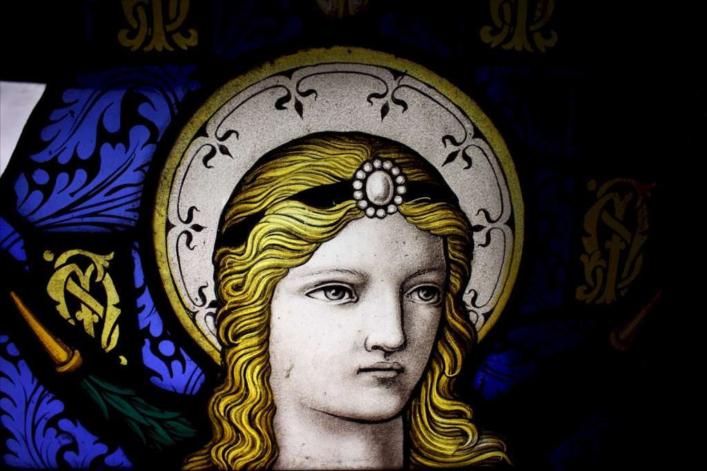 Victorian Church leaded panels of a Saint