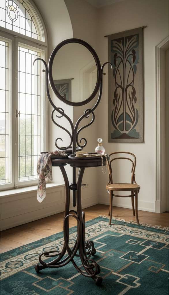 Thonet bentwood Vanity Toilet Mirror No 1.