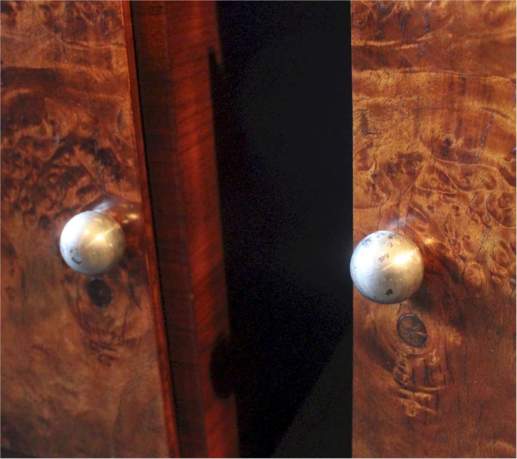 Walnut Art Deco pair of Bedside Cabinets