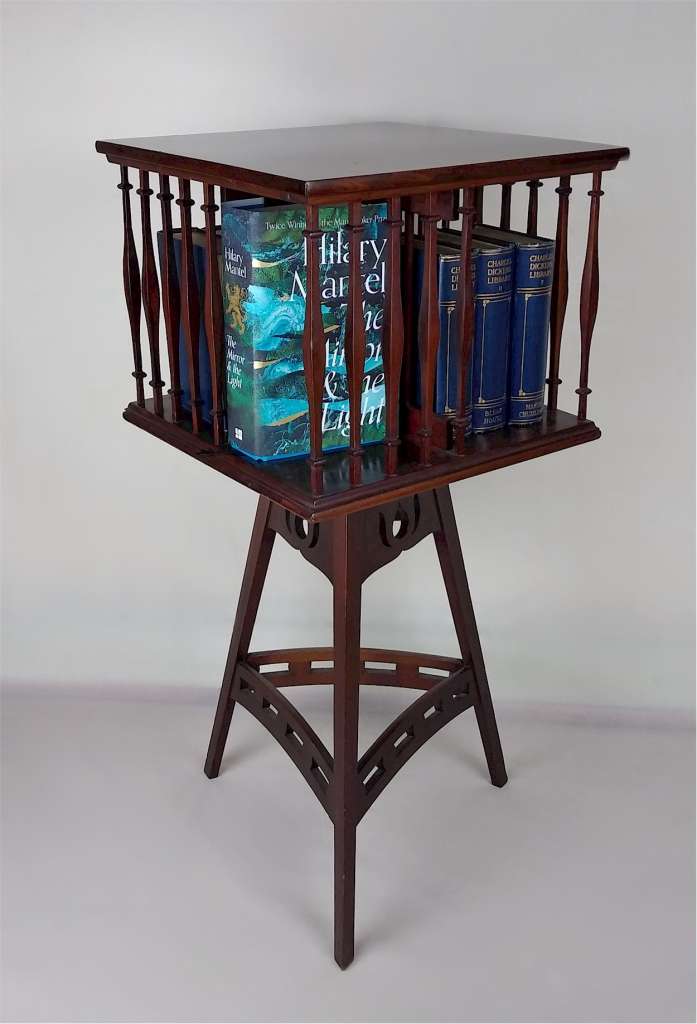 S & P arts and crafts revolving bookcase