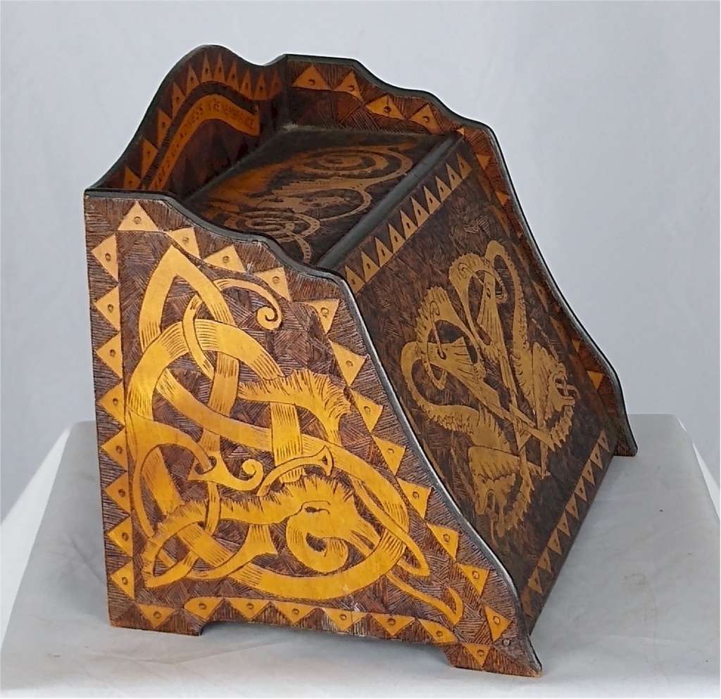 Arts and crafts stationary cabinet , Celtic designs