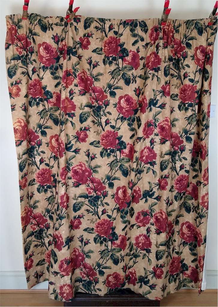Pair of 1950's country cottage style curtains