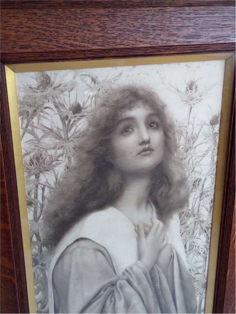 Print by Henry Ryland ' Supplication ' 1898