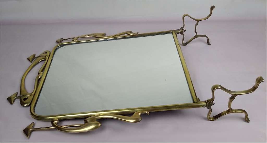 Arts and crafts fireguard in brass