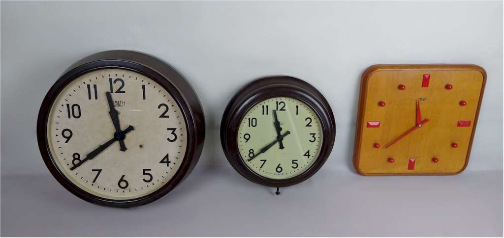 Extra Large Smiths Wall Clock In Chrome 60cm Smiths Clocks