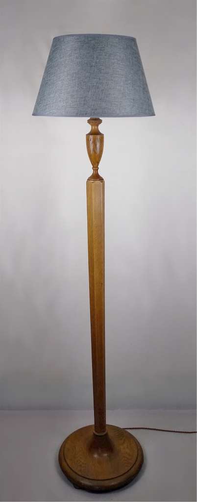 Heals standard lamp in weathered oak